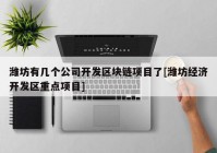 潍坊有几个公司开发区块链项目了[潍坊经济开发区重点项目]